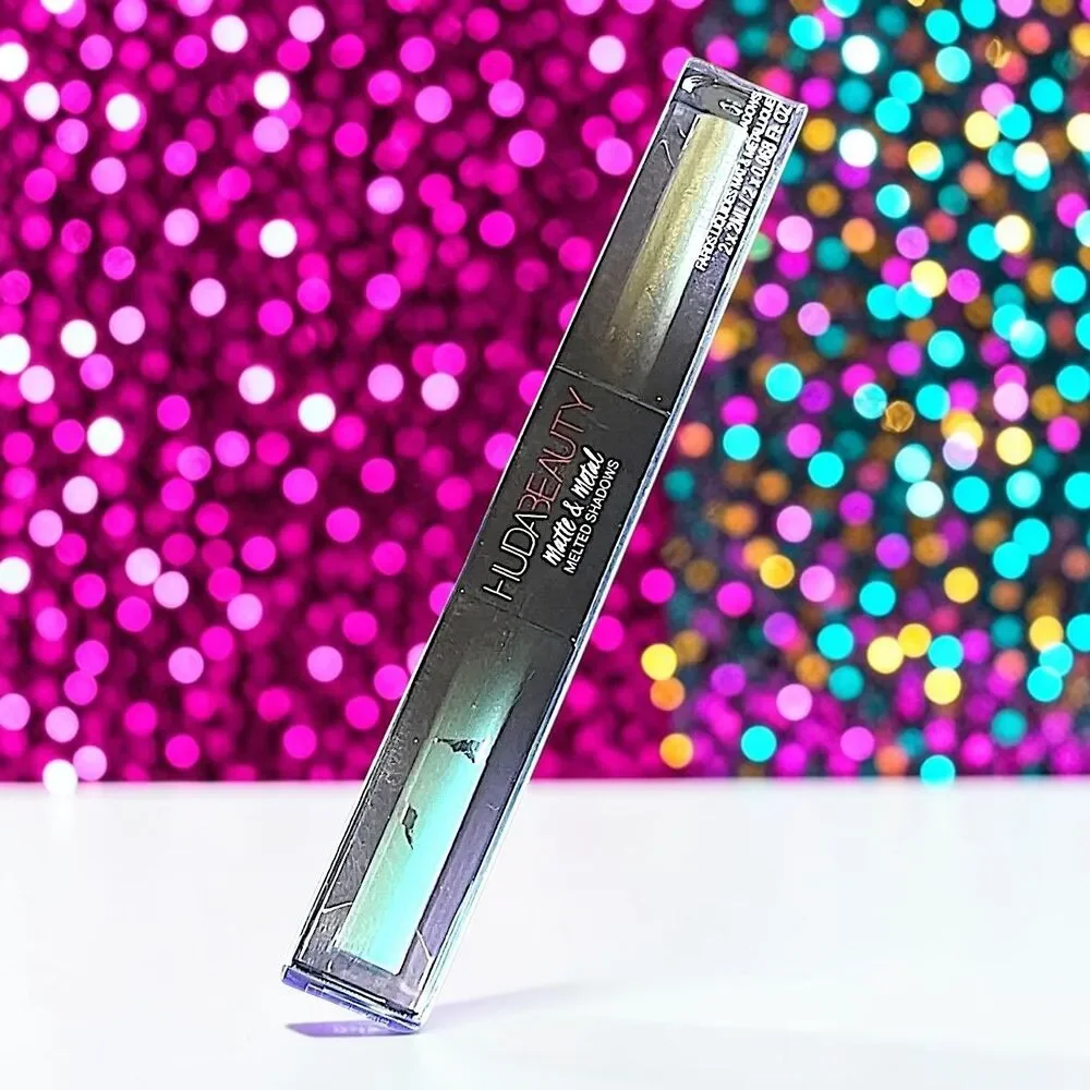 Huda Beauty Matte & Metal Melted Liquid Eyeshadows Minted & Dinero NIB